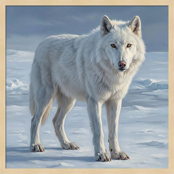 Arctic Wolf In The Snow