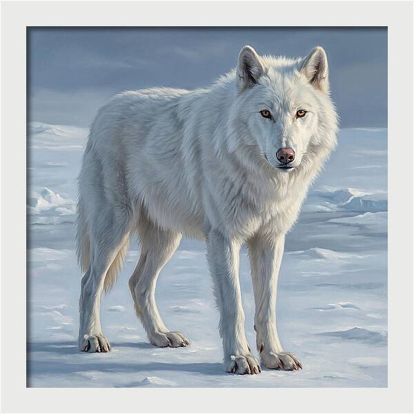 Arctic Wolf In The Snow