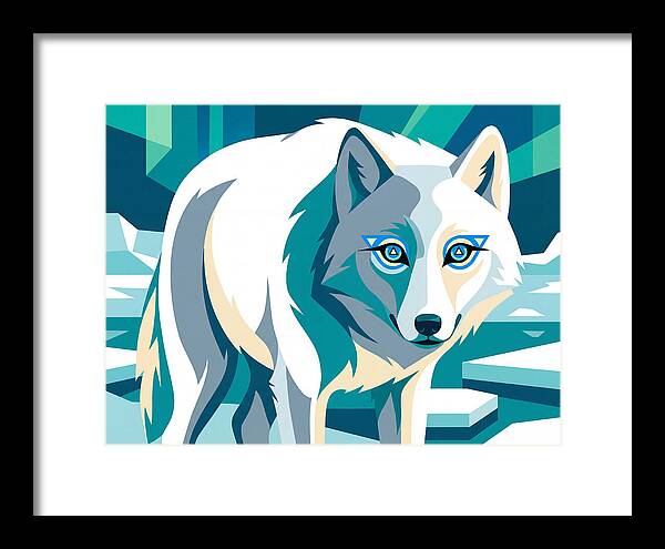 Arctic Wolf In Vibrant Colors