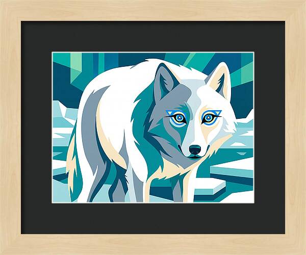 Arctic Wolf In Vibrant Colors