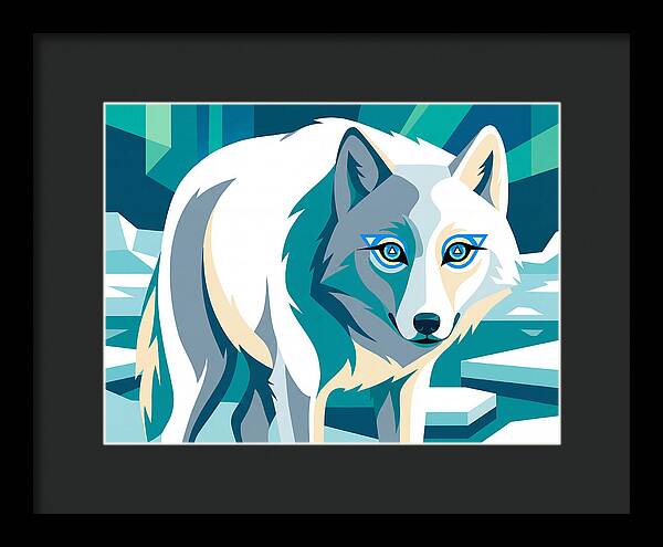 Arctic Wolf In Vibrant Colors