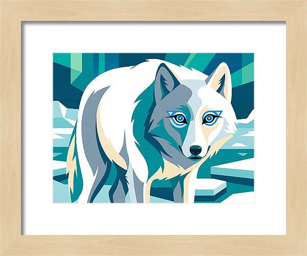 Arctic Wolf In Vibrant Colors