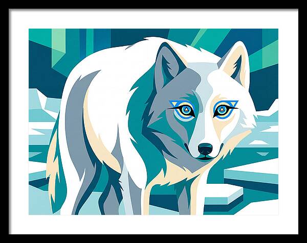 Arctic Wolf In Vibrant Colors
