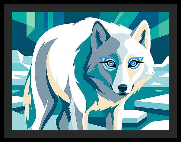 Arctic Wolf In Vibrant Colors