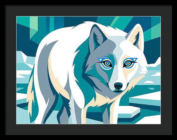 Arctic Wolf In Vibrant Colors
