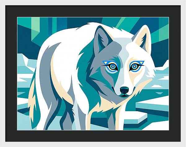 Arctic Wolf In Vibrant Colors
