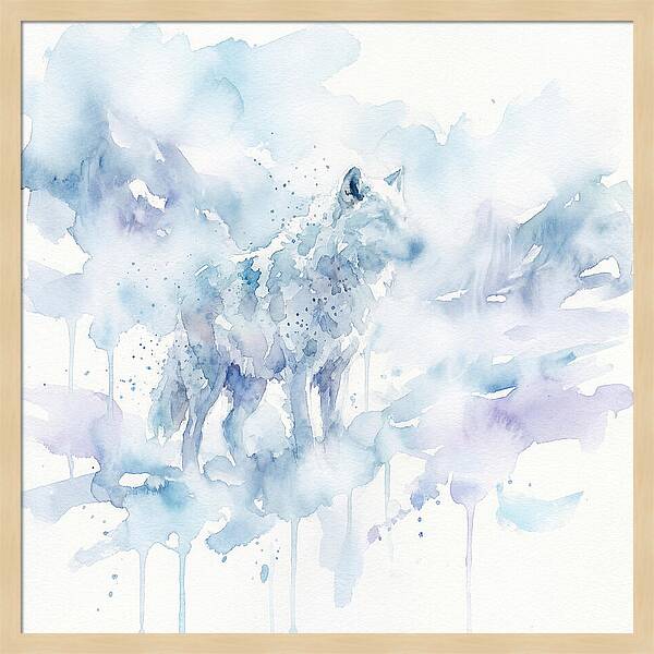 Arctic Wolf In Watercolor Hues