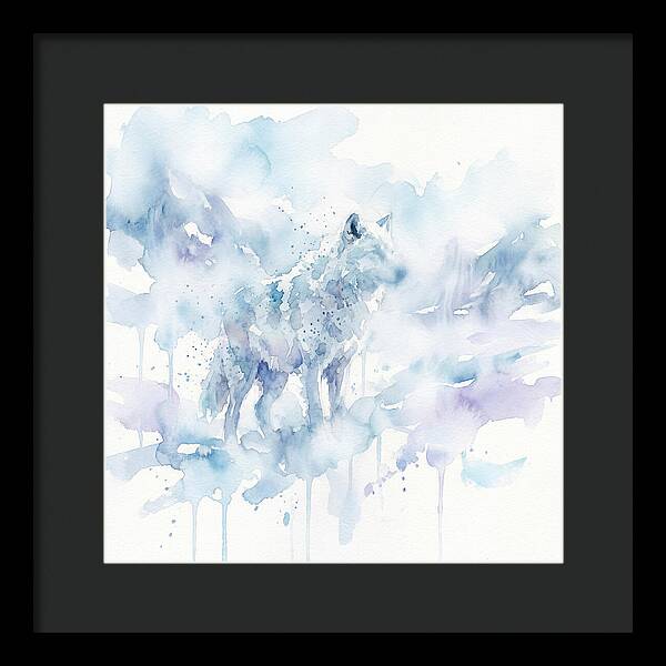 Arctic Wolf In Watercolor Hues