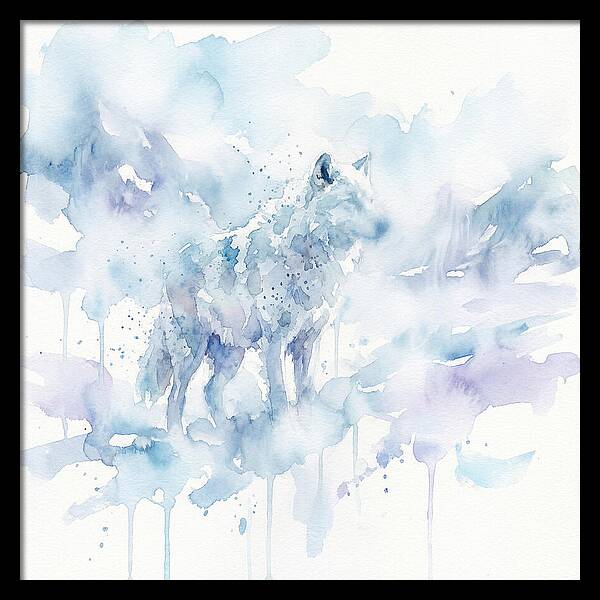 Arctic Wolf In Watercolor Hues