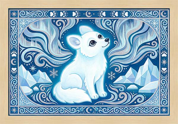 Arctic Wolf In Winter Wonderland