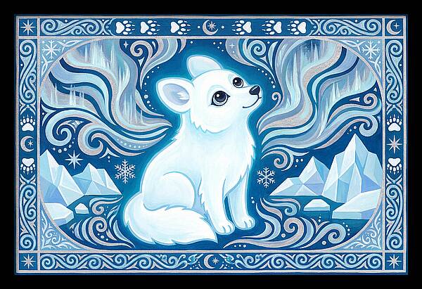 Arctic Wolf In Winter Wonderland
