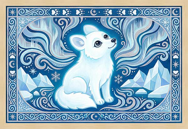 Arctic Wolf In Winter Wonderland
