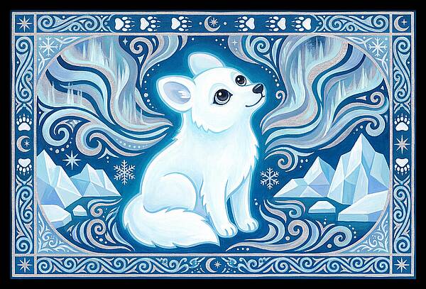 Arctic Wolf In Winter Wonderland