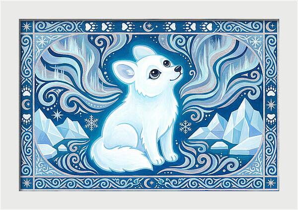 Arctic Wolf In Winter Wonderland
