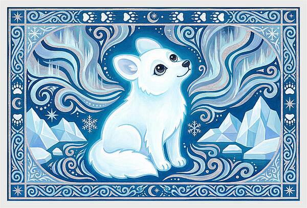 Arctic Wolf In Winter Wonderland