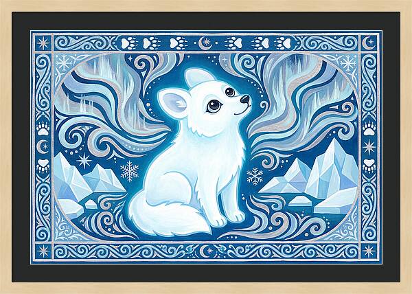 Arctic Wolf In Winter Wonderland