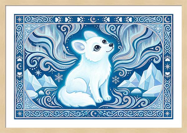 Arctic Wolf In Winter Wonderland