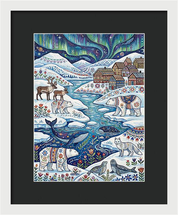 Arctic Wonderland With Folk Art