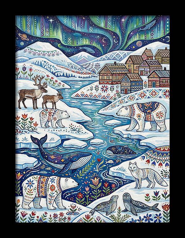 Arctic Wonderland With Folk Art
