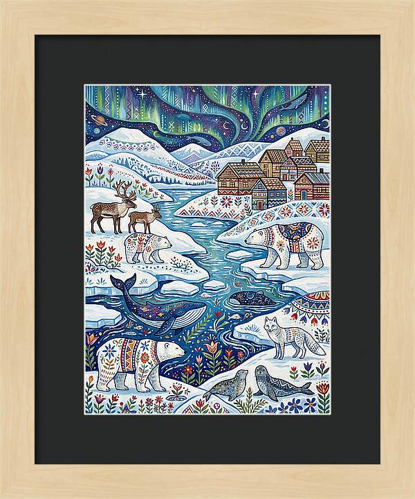 Arctic Wonderland With Folk Art