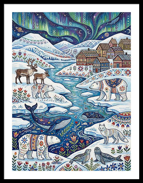 Arctic Wonderland With Folk Art