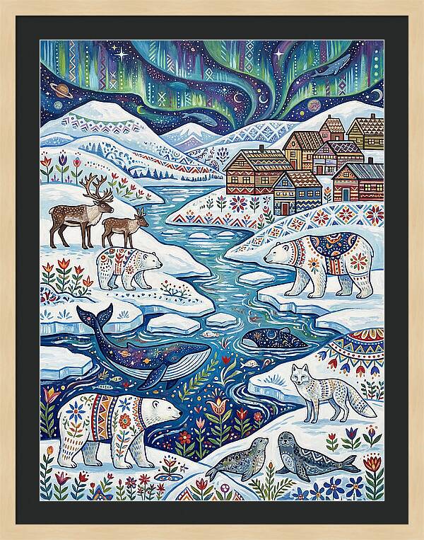 Arctic Wonderland With Folk Art