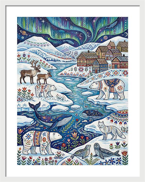 Arctic Wonderland With Folk Art