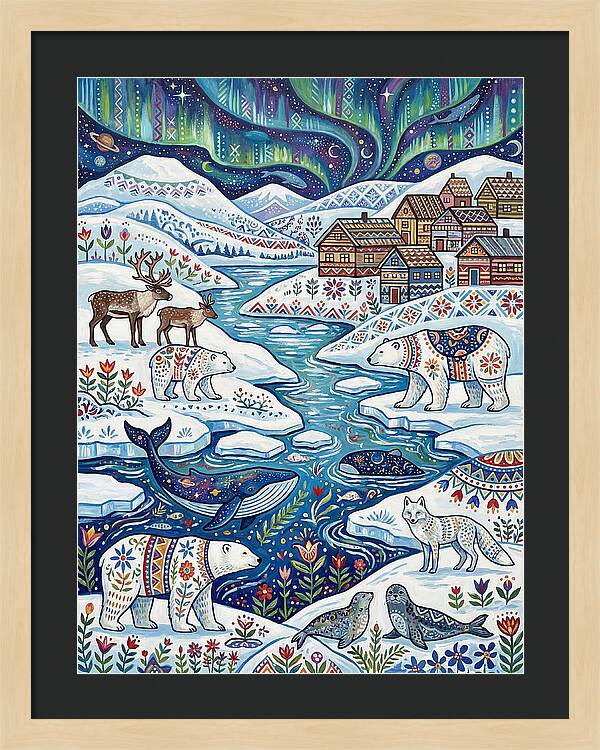 Arctic Wonderland With Folk Art