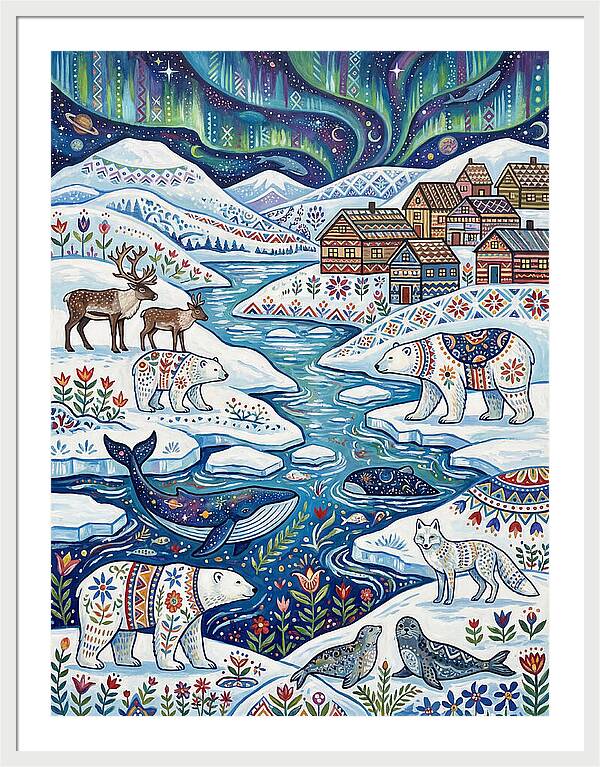 Arctic Wonderland With Folk Art
