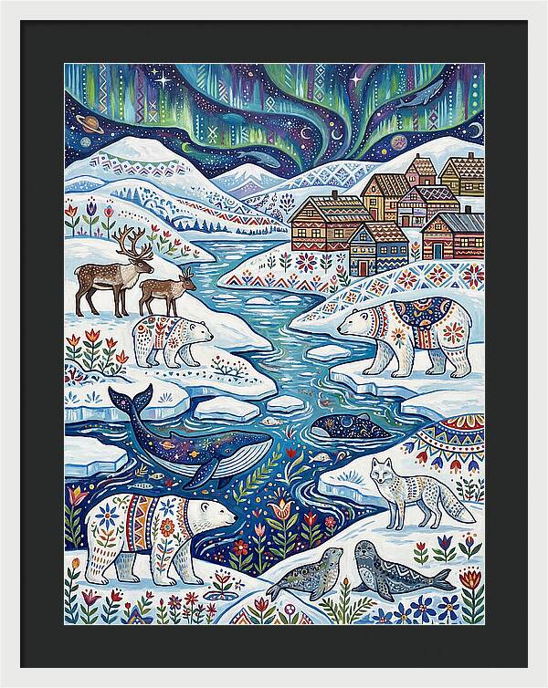 Arctic Wonderland With Folk Art