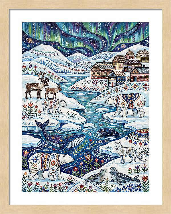 Arctic Wonderland With Folk Art
