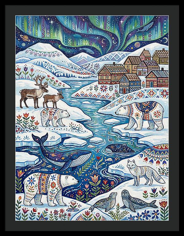 Arctic Wonderland With Folk Art