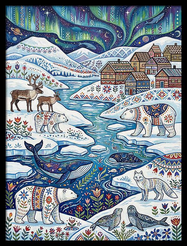 Arctic Wonderland With Folk Art