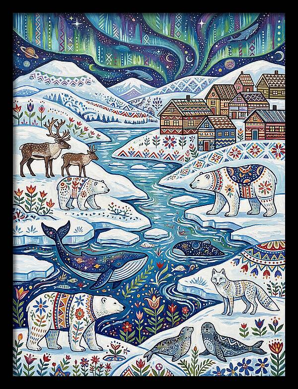 Arctic Wonderland With Folk Art