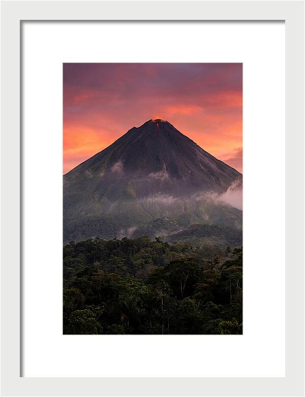 Arenal Volcano At Dusk