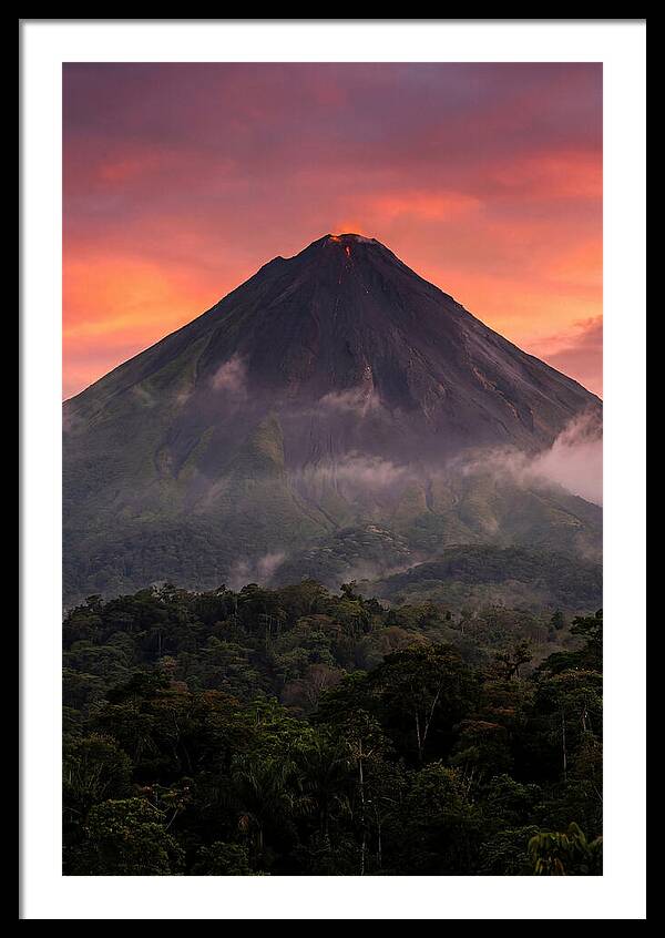Arenal Volcano At Dusk