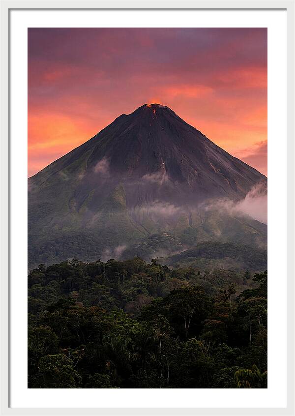 Arenal Volcano At Dusk