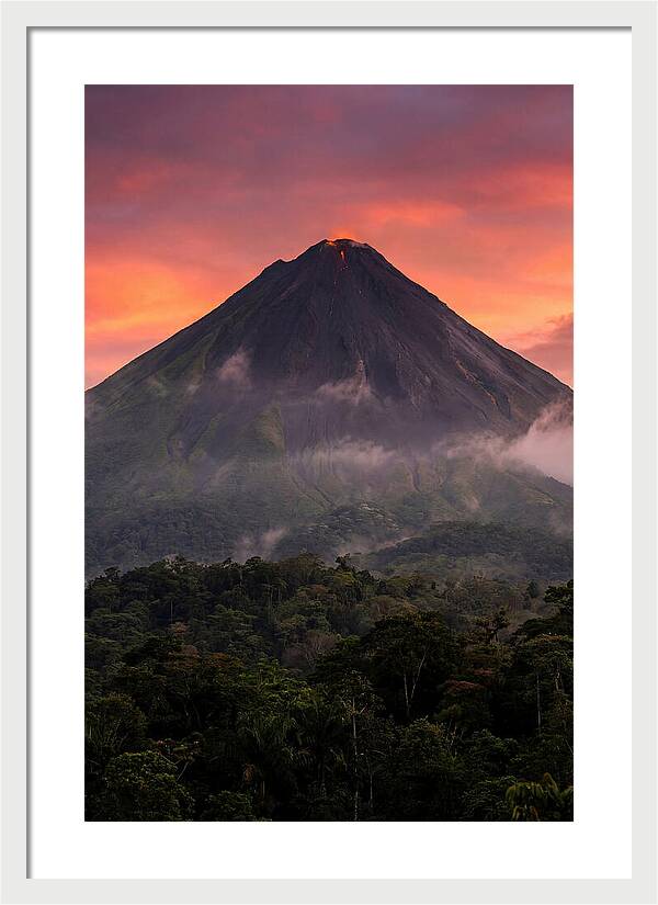 Arenal Volcano At Dusk
