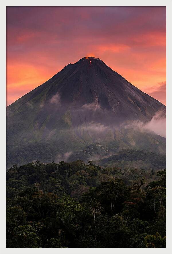 Arenal Volcano At Dusk