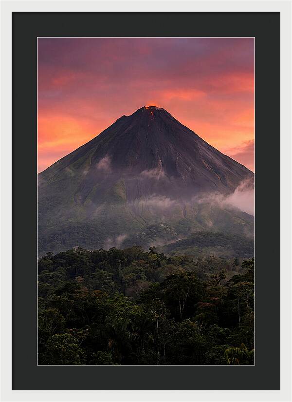Arenal Volcano At Dusk