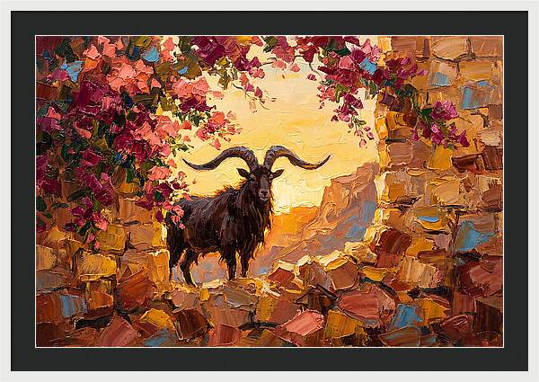 Argali In Blooming Landscape