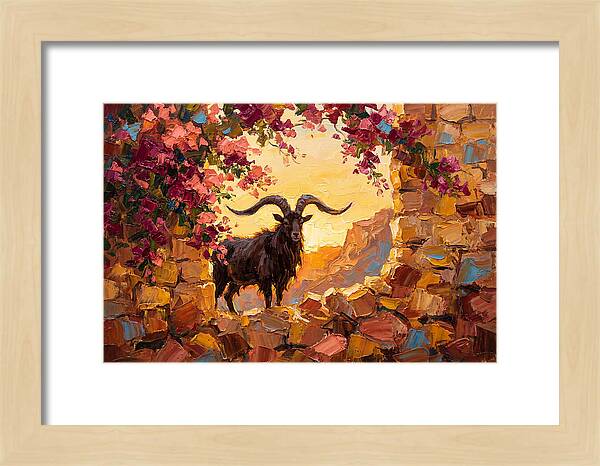 Argali In Blooming Landscape