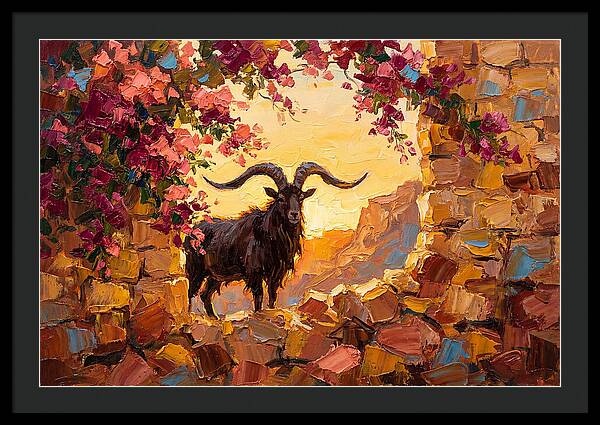 Argali In Blooming Landscape