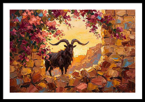 Argali In Blooming Landscape