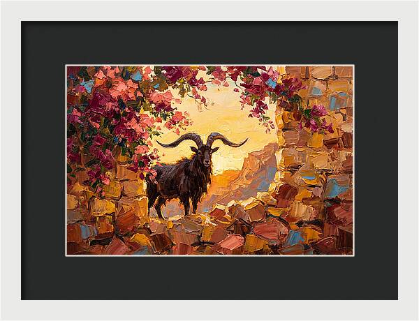 Argali In Blooming Landscape