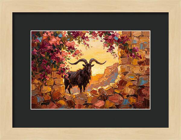 Argali In Blooming Landscape