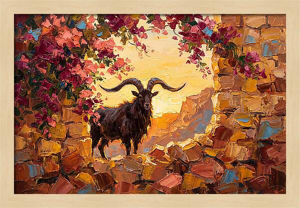 Argali In Blooming Landscape