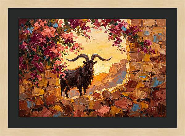 Argali In Blooming Landscape