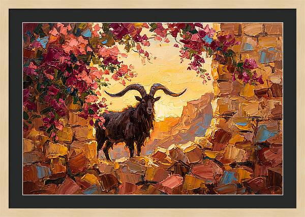 Argali In Blooming Landscape