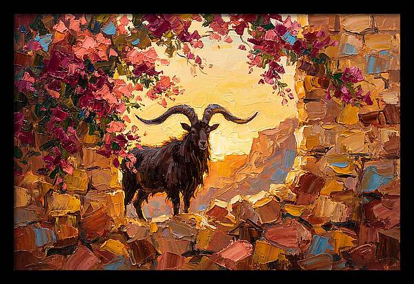 Argali In Blooming Landscape
